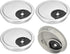 uxcell 4Pcs Cable Hole Cover - 2-3/8 Inch ABS Silver Desk Grommet for Office Computer Wire Organizer