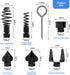 7PCS Drain Cleaner Combination Cutter Head Set, 16mm Manganese Steel for Drain Cleaning Machines