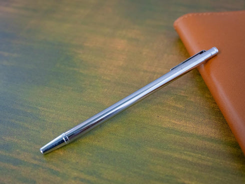 Mini Writing Pen for Daily Notes, Extra Small Pocket Pen, Compact Silver Pen for Travelers