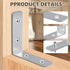 40 Pack 2 Inch 90 Litoexpe L Bracket Corner Braces with Screws, Degree Steel Joist Right Angle Brackets for Wood