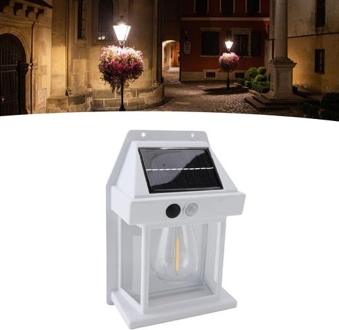 Pomya Solar Wall Lights Outdoor, Solar Wall Sconce Motion with Automatic Switch, Solar Security Wall Lantern for Garden