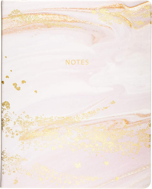 Eccolo Large Lined Journal Notebook - Hardbound Cover, 256 Ruled Pages, Desk Size for Work or School (Pink, 8x10)
