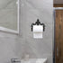 2pcs Lurrose Vintage Rustic Wall-Mounted Toilet Paper Holder with Shelf, Cast Iron Farmhouse Style Bathroom Tissue