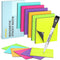 Reusable Magnetic Sticky Notes, 30 Pack, 3x3 in, Dry Erase Magnets with Marker for Whiteboard, Office Supplies