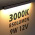 12 Inch 9W 3000K 12V 1 Pack UL Listed LED Hardscape Lighting, Retaining Wall Lights, Landscape Lighting, Die-cast