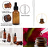 28 Pack 2oz Amber Glass Tincture Bottles with Dropper, Funnels & Labels for Homemade Essential Oils, 60ml