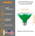Sunlite LED PAR30 Short Neck Colored Recessed Light Bulb, 8 Watt (75W Equivalent), Medium (E26) Base, Floodlight, ETL Listed, Green, 3 Count by Sunlite