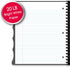 IQ+ iScholar 5-Subject Poly Cover Wirebound Notebook, College Ruled, 11 x 8.5 Inch Sheet Size, 200 Sheets, Black