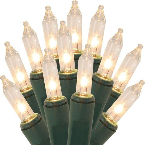 Watereem Clear Christmas String Lights, 100 Count, Incandescent Mini Christmas Lights, Connectable Xmas