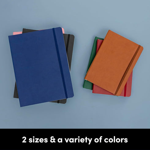 PAPERAGE Softcover Lined Journal Notebook (Navy), 176 Pages, Small 5.6 x 7.9 inches, College Ruled, 100 GSM