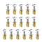 16 Sets M6x25 Furniture Screw Nut Threaded Wood Inserts, Bolt Fastener Connector Hex Socket Drive