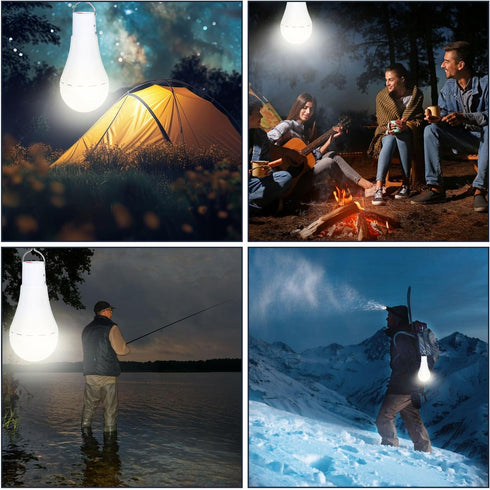 Henmeili Bulbs Bulb (1) Solar Light Solar Powered Light Portable Emergency LED Waterproof for Camping Tent Indoor