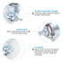 1.5 Inch 4 Pack 110Lbs PATIKIL Threaded Stem Casters Wheels with Brake, Locking Swivel Wheels Wire Shelf Caster Wheels