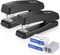 IMLIKE Desktop Office Stapler with 2000 staples, Half Strip, 25 Sheets Capacity, Metal Construction, Black, 2-pack