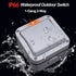 Taiss Outdoor Switch, IP66 Waterproof Switch with Red LED Indicator, 1-Gang 2-Way Light Switch