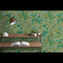 Commercial 1900S Grade Wallpaper Swatch - Green Leaves Mint Plants Gardening Peas Herbs Nasturtium Gardener Rosemary