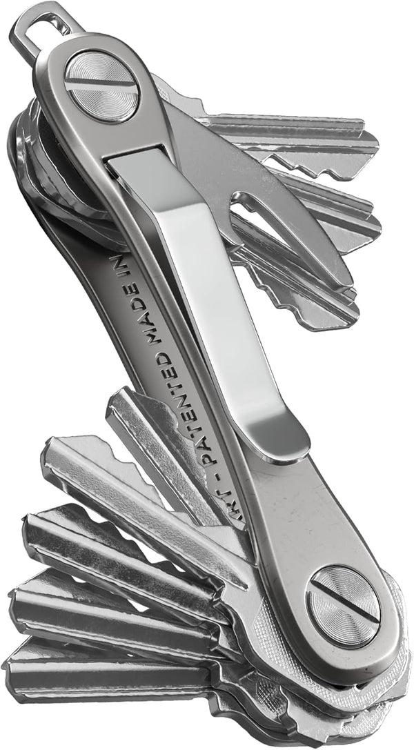 KeySmart Rugged - Multitool Key Holder for Keychain w/Bottle Opener and Pocket