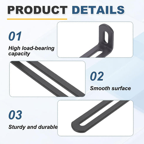 20 4.7"x1.2"x0.7", 90 uxcell Pcs Adjustable Right Angle Brackets, Slotted L-Shape Corner Bracket Degree Steel l Bracket