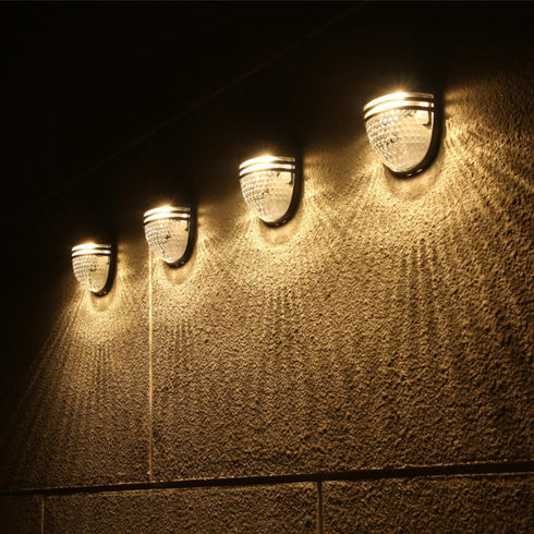 Ipetboom Solar Wall Lamp Outdoor Garden Fence Light Energy Saving LED Decorative Wall Sconce for Courtyard Patio