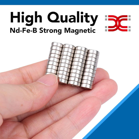 LOVIMAG 60 Pack Small Rare Earth Magnets, Round Magnets with Countersunk Hole and Screws, 0.31x0.12inch for Office