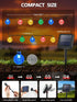 2-Pack 100 64FT 8 Multicolor Solar String Lights Outdoor, Total LED Crystal Globe Solar Powered Lights for Outside