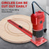 Waylenbo 4 1 in Router Milling Groove Bracket, Aluminum Alloy Router Circle Cutting Jig & Cabinet Hardware Locator