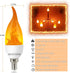Bestview LED Flame Effect Light Bulbs,3 Modes Flickering Light Bulbs, Smart E12 Chandelier Base Candle Fire Light Bulb for Halloween, Christmas,Party, Porch Indoor&Outdoor Home Decoration -6 Pack by Bestview