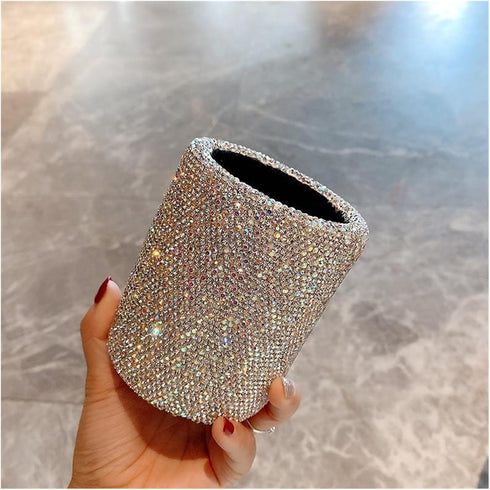 AQINMINA Set Desktop Storage Box, Desktop Stationery Storage Bucket, Makeup Brush, Office Pen Holder Storage, Sparkling