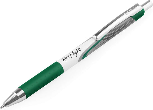 Zebra Classic Z-Grip Flight Ballpoint Pens - 1.2mm - Green - Pack of 3 by ZEBRA