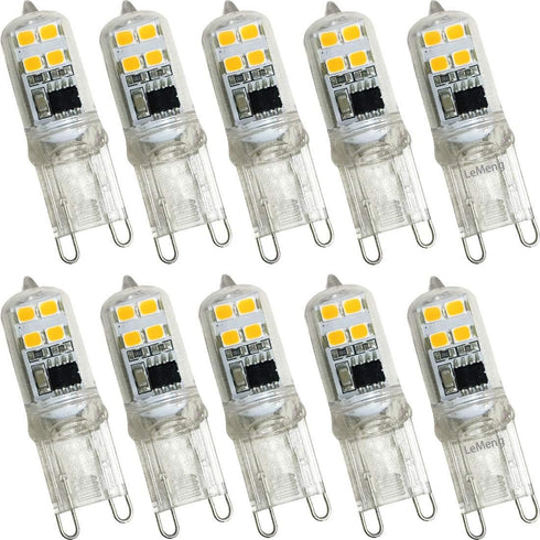 Lxcom Lighting 2W G9 LED Bulb Dimmable Led Corn Light Bulbs(10 Pack)-