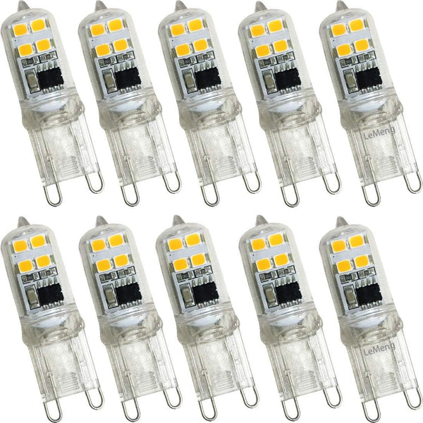 Lxcom Lighting 2W G9 LED Bulb Dimmable Led Corn Light Bulbs(10 Pack)-