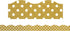 Gold Shimmer with White Polka Dots - Clingy Thingies Borders