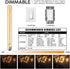 4 Pack LEOOLS T300 Vintage LED Filament Bulb, T10 6W Dimmable, 11.8inch Long Tubular Vintage LED Light, E26 Medium Base