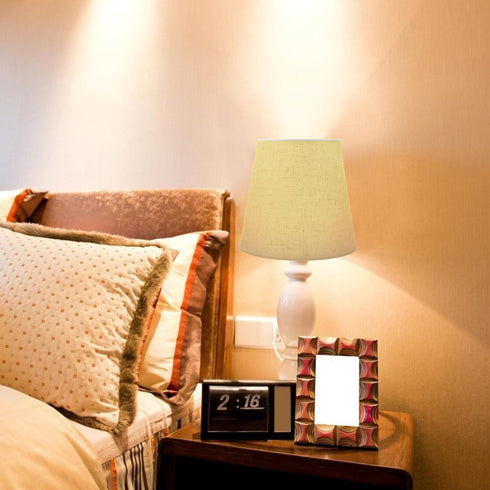 1Pc Fabric Light, Desktop Round lamp Small Drum Lamp Shades, Lamp Shade Bedside Lamp Shade for Table Lamps Floor Lamps