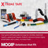 X-Treme Tape MOCAP Heavy Duty Electrical Tape, Self-Fusing Silicone Rubber, 1" x 10ft Roll, Black
