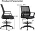 Ergonomic Drafting Chair, Tall Office Chair with Flip-up Armrests, Breathable Mesh High Desk Chair with Lumbar Support