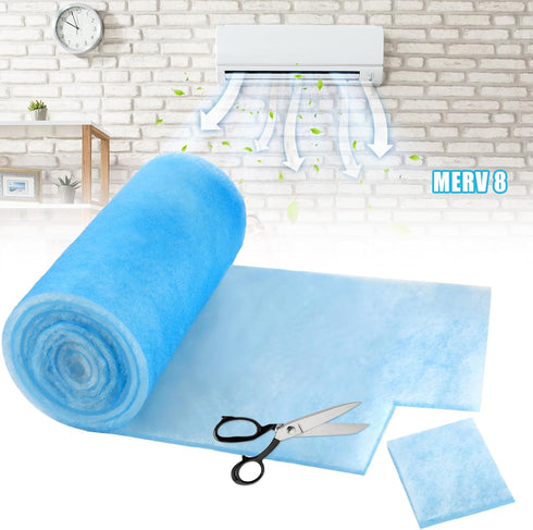 Merv 8 Reusable Air Vent Filter, Cut to Fit Electrostatic Floor Vent Filter, Washable Replacement AC Filter
