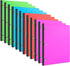 INFUN Telescoping 3 Ring Binder - 12 PCS Portable Plastic Binder for 8.5" x 11" Paper