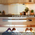 JKHTBDM 2 Pack Lighting,2000mAH 3m Angles(30+120) Counter Light(15'') Under Cabinet Motion Sensor Light with Detection