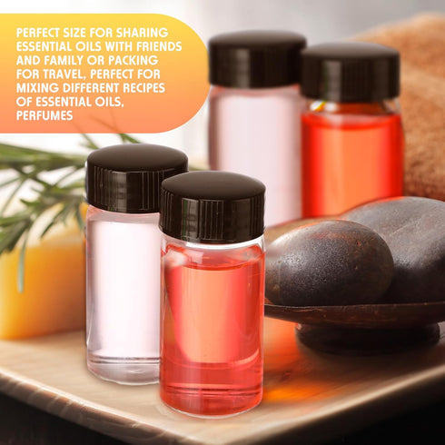 220 Pack 20 ml Clear Glass Vials, Small Empty Sample Bottles with Screw Cap and Plastic Mini Funnels
