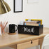 DRASTAR Wooden Mail Organizer with 3 Slots, Black Countertop Mail Holder, Desktop Sorter for Home Office Accessories