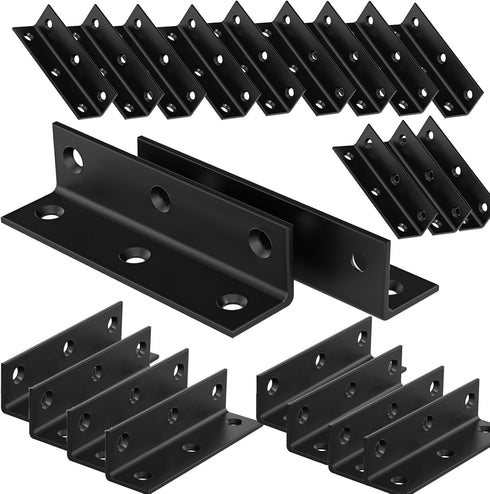 REDOVANT 50Pcs Stainless Steel Angle Brackets, 3.15 x 0.78 Heavy Duty Corner Brace