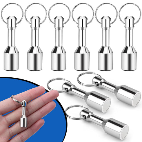 TRYMAG 10 Pack Keychain Magnets, Neodymium Pocket Keychain with Strong Magnetic for Testing Jewelry
