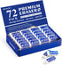 Shuttle Art 72 Pack Premium Erasers, Bulk White Erasers for Kids Teachers as School Supplies
