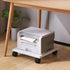 GRIPITHPY Rolling Under Desk Printer Stand with Wheels, White Mobile Movable Printer Shelf,