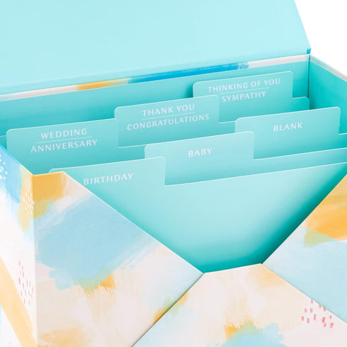 Pack 24 5EBN1002 Hallmark of Handmade Assorted Boxed Greeting Cards, Watercolor-Birthday Cards, Baby Shower Cards