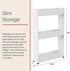 3 Lavish Home Tier Shelf Rolling Cart - Narrow-Space Kitchen or Bathroom Shelf Organizer Cart - Slim Slide-Out Storage