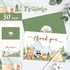 50 Packs 4 6 Inch FYSUIMU Camping Animal Thank You Cards Watercolor Camp Tent Campfire Greeting Cards Woodland Blank