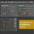 DIYMAG 3Pcs Acrylic Magnetic Dry Erase Calendar for Fridge, Clear Weekly Monthly Planner Menu with 6 Highlight Markers