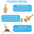 PATIKIL 22 45mm 3 Set x Lamp Finials Caps Knob, Solid Brass Lamp Shade Top Decoration Screw Cap Nuts with Brass